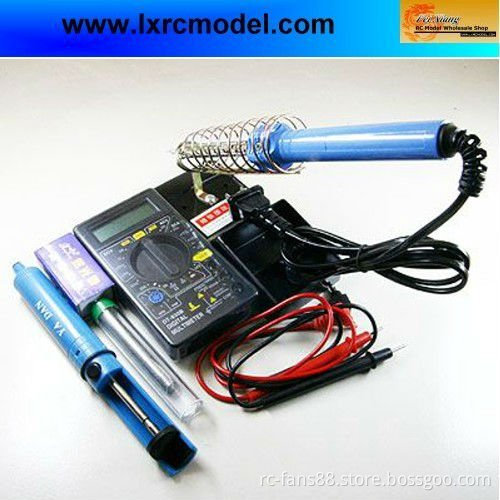 Electronic DIY Tool Set Multimeter/Iron/Desoldering pump/Solder wire/Iron